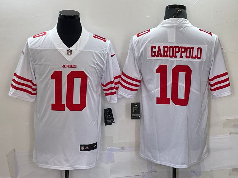 Men San Francisco 49ers 10 Garoppolo White New 2022 Nike Limited Vapor Untouchable NFL Jersey